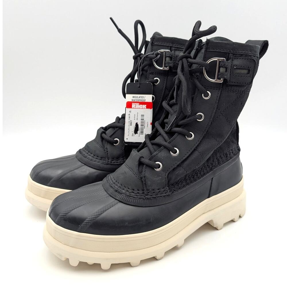 Sorel Caribou Royal Lace-Up Waterproof Boots Women's Black Size US7 EU38